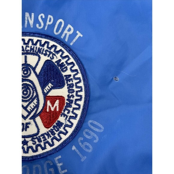 Vintage Teamsters Local Machinist Air Transport Jacket XL Blue People Pleasers - Picture 5 of 13